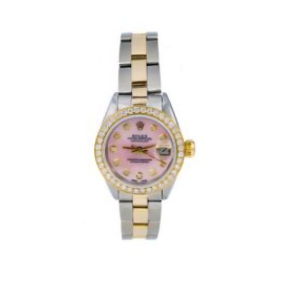Rolex Datejust ref 6916 26mm two tone band pink dial diamond bezel, mildly used - Picture 1 of 2